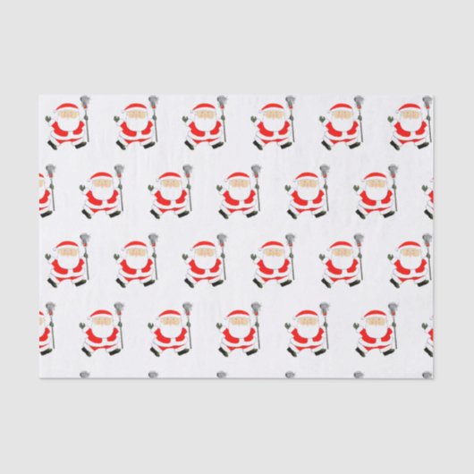 Kerstvakantie Lacrosse Tissuepapier (Voorkant)