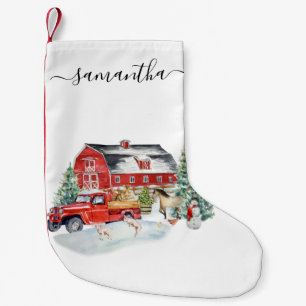 Kerstvakantie Landelijke Oude Truck Schuur Boerder Kleine Kerstsok