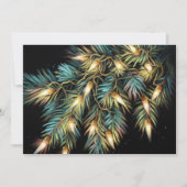 Kerstvakantie Lichtslinger Harde Pastel Tekening Feestdagenkaart (Voorkant)