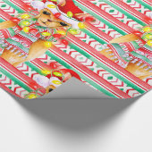 kerstvakantie Llama-waterverf Cadeaupapier (Hoek)