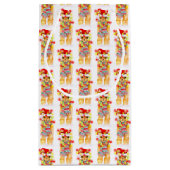 Kerstvakantie Llama waterverf herhalingspatroon Klein Cadeauzakje (Achterkant)