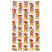 Kerstvakantie Llama waterverf herhalingspatroon Klein Cadeauzakje (Voorkant)