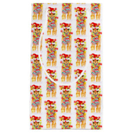 Kerstvakantie Llama waterverf herhalingspatroon Klein Cadeauzakje