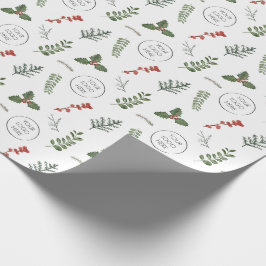 Kerstvakantie Logo Kleine Zakelijke Promotie Cadeaupapier
