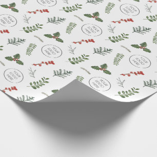 Kerstvakantie Logo Kleine Zakelijke Promotie Cadeaupapier