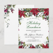 Kerstvakantie Lunch Uitnodigingskaart Briefkaart (Voorkant / Achterkant)