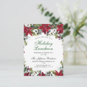 Kerstvakantie Lunch Uitnodigingskaart Briefkaart (Staand voorkant)