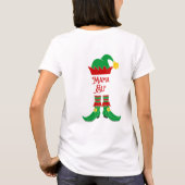 Kerstvakantie Mama Elf T-shirt (Achterkant)