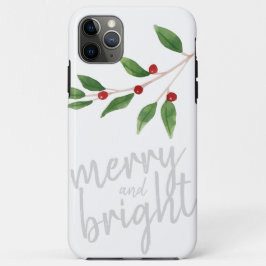 Kerstvakantie Merry and Bright Winterbes Case-Mate iPhone Case