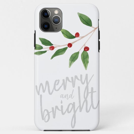 Kerstvakantie Merry and Bright Winterbes Case-Mate iPhone Case (Achterkant)