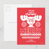 kerstvakantie | Merry Christmoose Briefkaart (Voorkant / Achterkant)