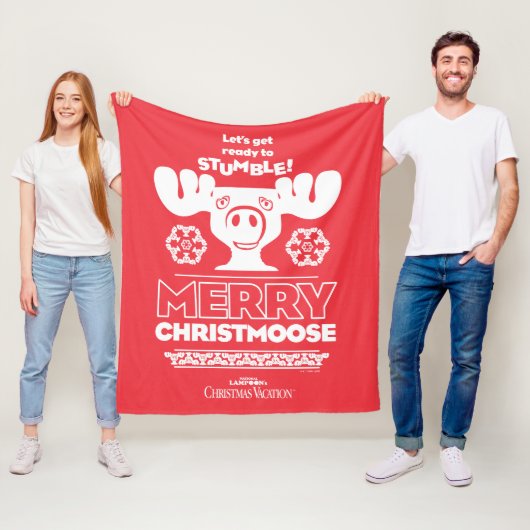 kerstvakantie | Merry Christmoose Fleece Deken (In situ)