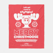 kerstvakantie | Merry Christmoose Fleece Deken (Voorkant)