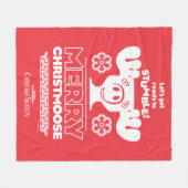 kerstvakantie | Merry Christmoose Fleece Deken (Voorkant (Horizontaal))