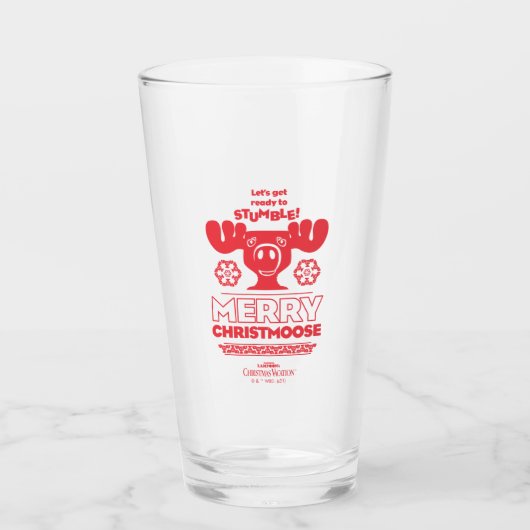 kerstvakantie | Merry Christmoose Glas (Voorkant)