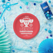 kerstvakantie | Merry Christmoose Papieren Bordje (Feest)