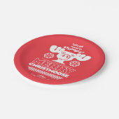 kerstvakantie | Merry Christmoose Papieren Bordje (Gekanteld)