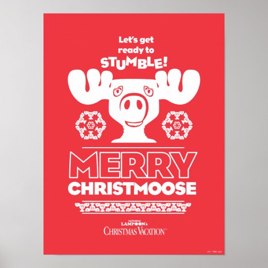 kerstvakantie | Merry Christmoose Poster (Voorkant)