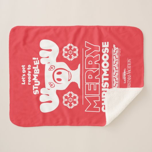 kerstvakantie | Merry Christmoose Sherpa Deken (Voorkant (horizontaal))