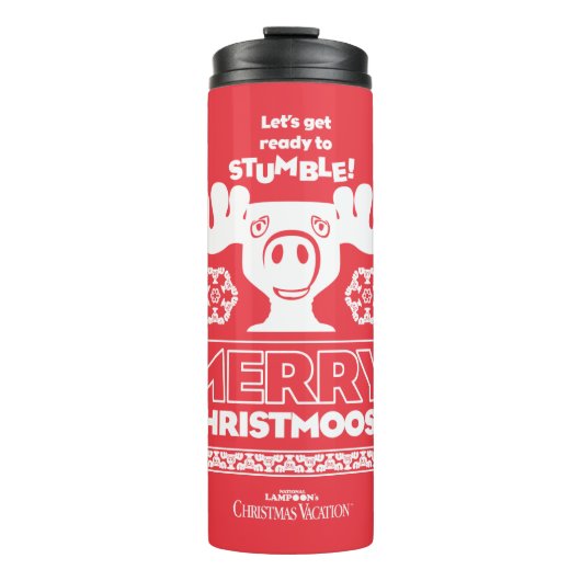 kerstvakantie | Merry Christmoose Thermosbeker (Voorkant)