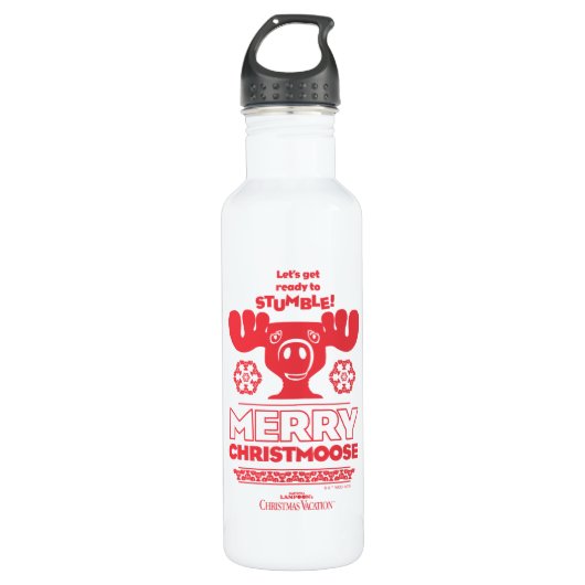 kerstvakantie | Merry Christmoose Waterfles (Voorkant)