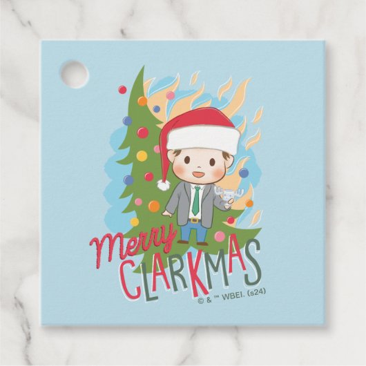 kerstvakantie Merry Clarkmas Bedankjes Labels (Voorkant)