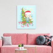 kerstvakantie Merry Clarkmas Canvas Afdruk (Insitu (Woonkamer))