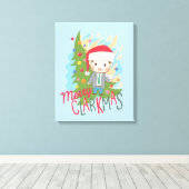 kerstvakantie Merry Clarkmas Canvas Afdruk (Insitu (Houten vloer))