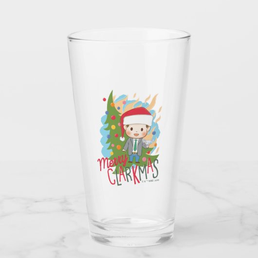 kerstvakantie Merry Clarkmas Glas (Voorkant)