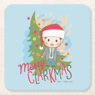 kerstvakantie Merry Clarkmas Kartonnen Onderzetters