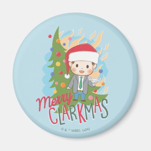 kerstvakantie Merry Clarkmas Magneet (Voorkant)