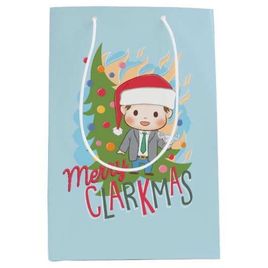 kerstvakantie Merry Clarkmas Medium Cadeauzakje (Voorkant)