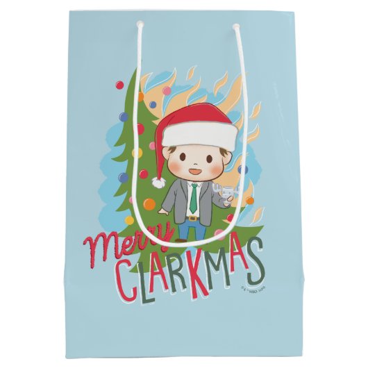 kerstvakantie Merry Clarkmas Medium Cadeauzakje (Achterkant)