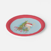 kerstvakantie Merry Clarkmas Papieren Bordje (Gekanteld)