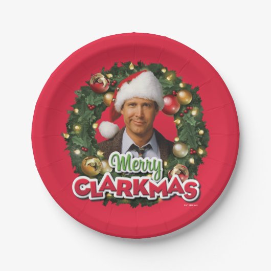 kerstvakantie | Merry Clarkmas Papieren Bordje (Voorkant)