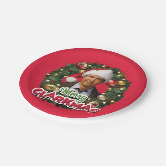kerstvakantie | Merry Clarkmas Papieren Bordje (Gekanteld)