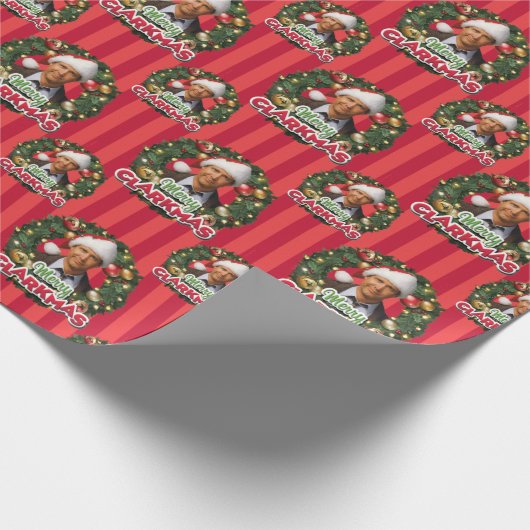 kerstvakantie | Merry Clarkmas Pattern Cadeaupapier (Hoek)