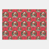 kerstvakantie | Merry Clarkmas Pattern Inpakpapier Vel (Voorkant 3)