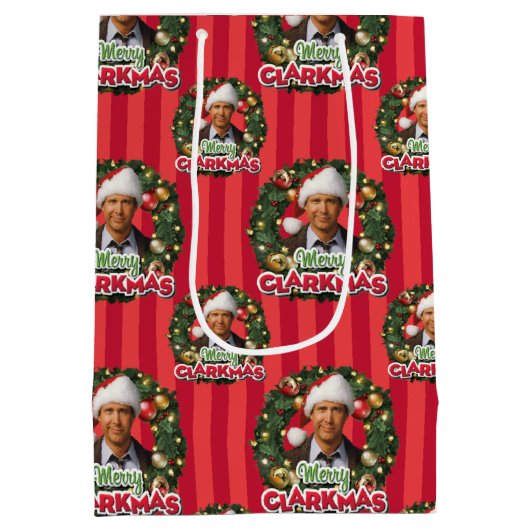 kerstvakantie | Merry Clarkmas Pattern Medium Cadeauzakje (Achterkant)