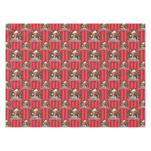 kerstvakantie | Merry Clarkmas Pattern Tafelkleed (Voorkant (Horizontaal))