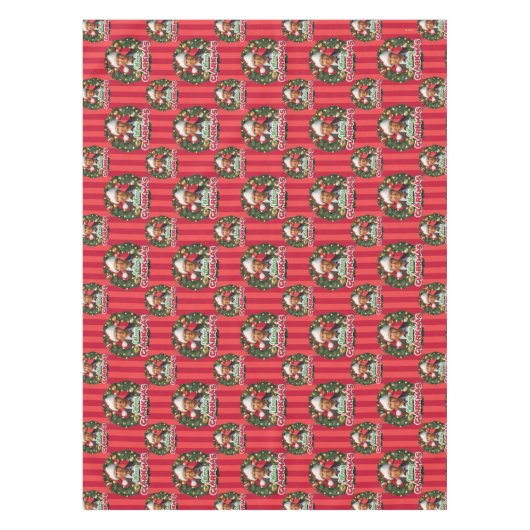 kerstvakantie | Merry Clarkmas Pattern Tafelkleed (Voorkant)