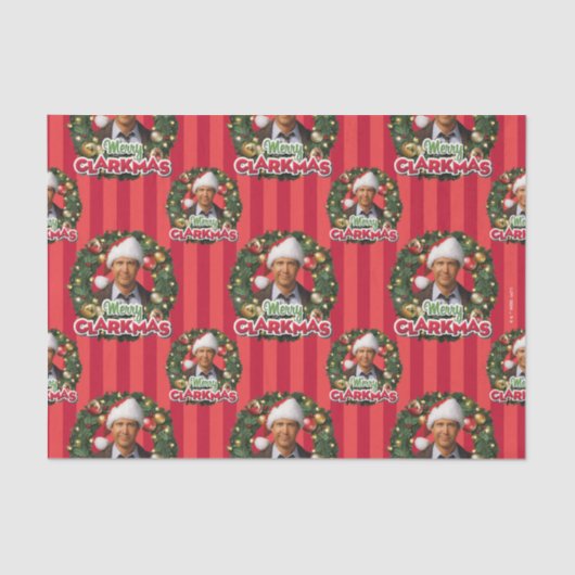 kerstvakantie | Merry Clarkmas Pattern Tissuepapier (Voorkant)
