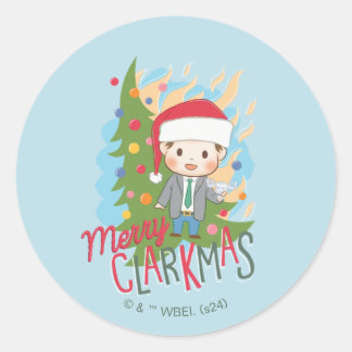 kerstvakantie Merry Clarkmas Ronde Sticker