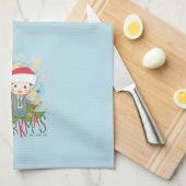 kerstvakantie Merry Clarkmas Theedoek (Quarter Fold)