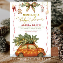 Kerstvakantie Merry Little Baby Shower