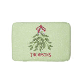 Kerstvakantie Merry Mistletoe Whimsical Plezier Badmat (Voorkant)