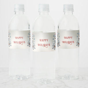 kerstvakantie met de uil waterfles etiket