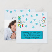 Kerstvakantie met familieforum feestdagenkaart (Voorkant / Achterkant)