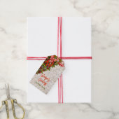 kerstvakantie met groet cadeaulabel (Met Touw)