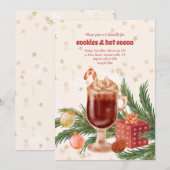 Kerstvakantie met koekjes en warme chocomel kaart (Voorkant / Achterkant)